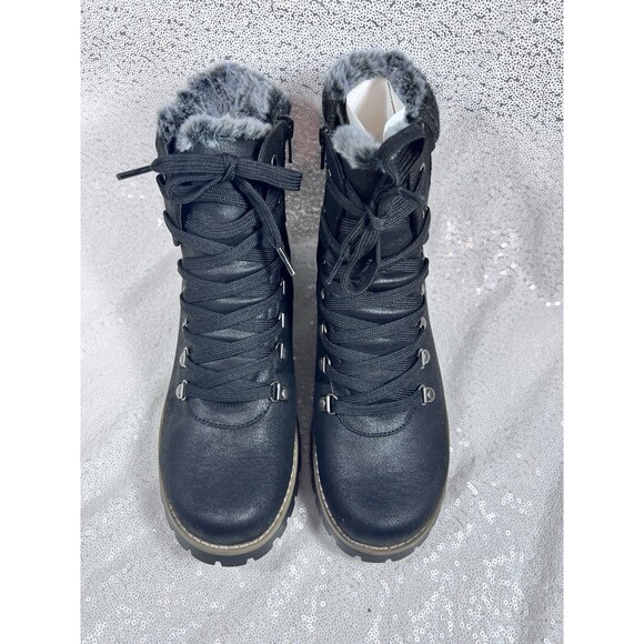 CLIFFS BY WHITE MOUNTAIN Women's Shoes Prized Lugged Lace-Up Ankle Bootie sz 10 - Picture 4 of 11